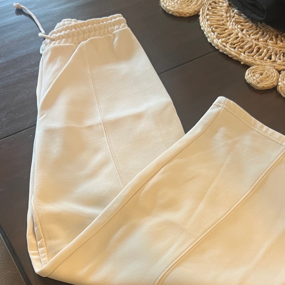 Zara Cream Jogger/trouser Pants